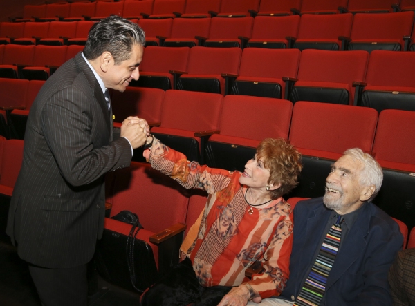 Actor Richard Montoya greets Judi Davidson and  CTG Founding Artistic Director Gordon Photo