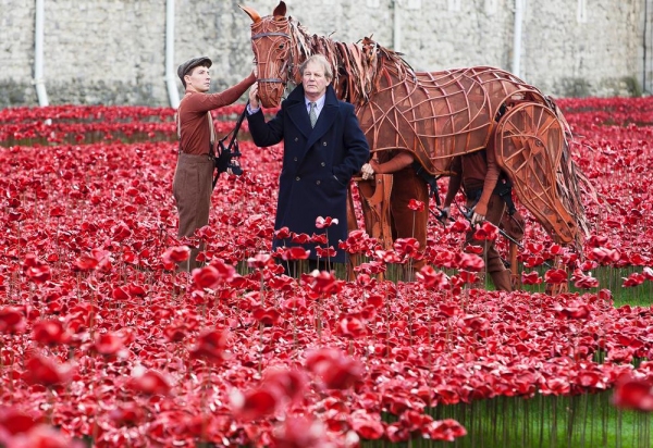 Photo Flash: WAR HORSE's Joey and Author Michael Morpurgo at the Tower of London Image
