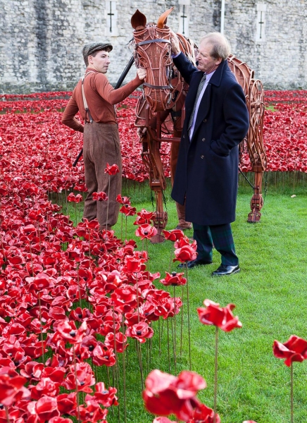 Photo Flash: WAR HORSE's Joey and Author Michael Morpurgo at the Tower of London Image