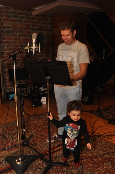 Exclusive Photo Coverage: In the Recording Studio with Perez Hilton for Carols For A Cure 