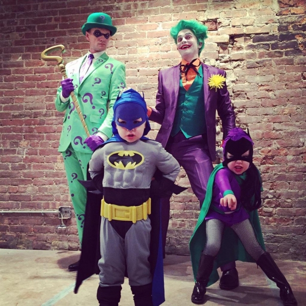 Photo Flash: Neil Patrick Harris, David Burtka and the Twins Take on Gotham City This Halloween 