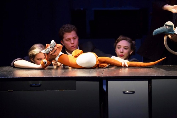 Hanley Smith, Eric Wright, Clare McNulty (Otter puppeteers) Photo