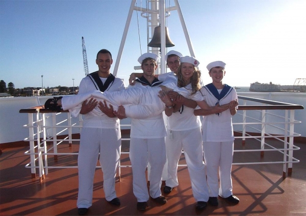 Kieren Morgan-Parata, left, Caleb Robinson-Cook, Meg McKibbin, centre, Mason Fettoe a Photo