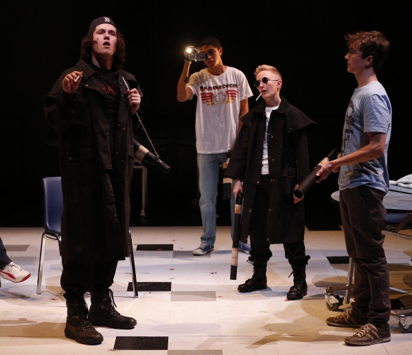 James Scully as Dylan Klebold and Em Grosland as Eric Harris with Reynaldo Piniella Photo