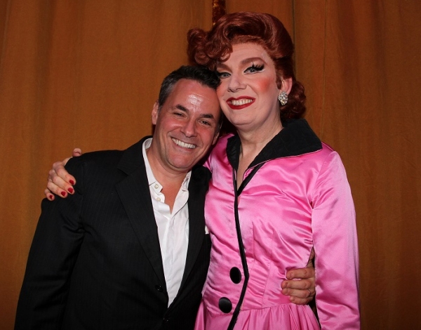 Tony winning composer Adam Guettel and Lypsinka Photo