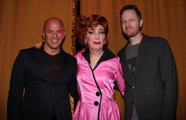 Agent Mark Subias, Lypsinka, and composer Todd Almond Photo