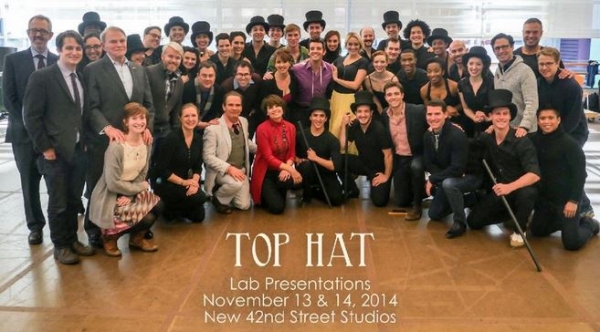 Photo Flash: Michael Urie Poses With TOP HAT Cast at 42nd Street Image