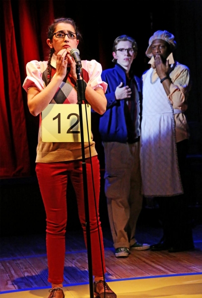 BFA Acting Senior Gina Salvatore as Schwartzy, BFA Acting Sophomore Gavin McNicholl a Photo