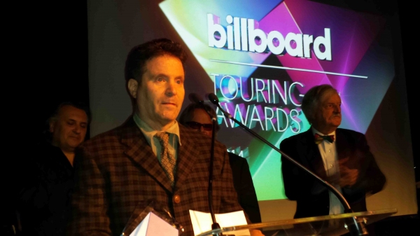Bob Benjamin makes his acceptance speech last night at the Billboard Touring Awards. Photo