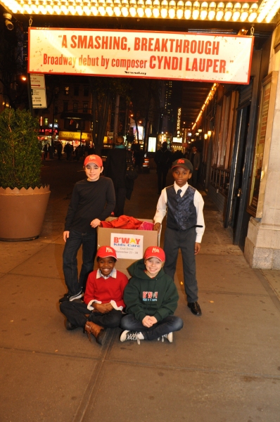 Photo Coverage: KINKY BOOTS Performers Join Broadway Kids Coat Drive 
