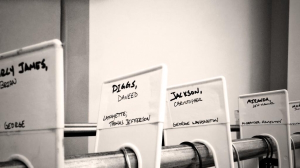 Photo Flash: Lin-Manuel Miranda's HAMILTON Channels A CHORUS LINE in Rehearsals Image