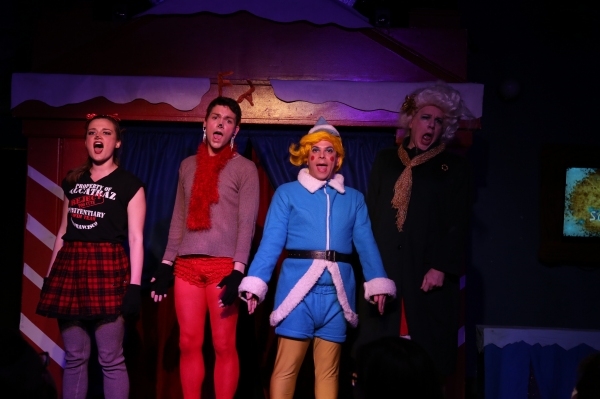 Clarice (Lizzie Scwarzrock), Rudolph (Grant Drager), Herbie (Chad), and Mrs. Claus (E Photo