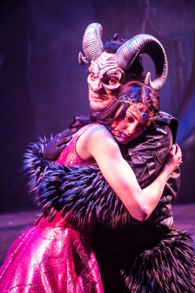 Irinka Kavsadze as Belle, Vato Tsikurishvili as The Beast Photo