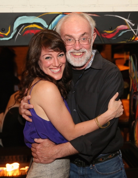 Cast member Samantha Soule and David Van Asselt, Rattlestick Artistic Director  Photo