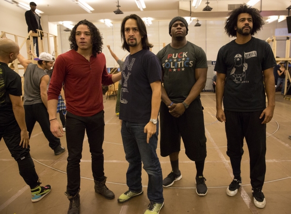 Anthony Ramos, Lin-Manuel Miranda, Okieriete Onaodowan, and Daveed Diggs Photo