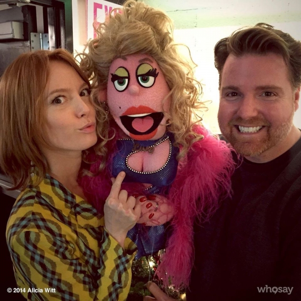 Photo Flash: Alicia Witt Visits AVENUE Q at New World Stages Image