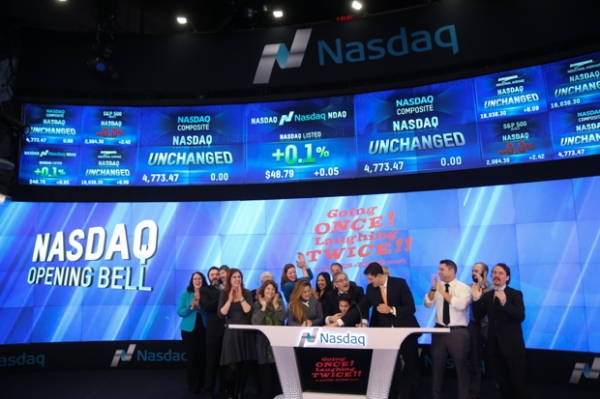 Photo Flash: Cast of GOING ONCE! LAUGHING TWICE!! Rings NASDAQ Opening Bell 