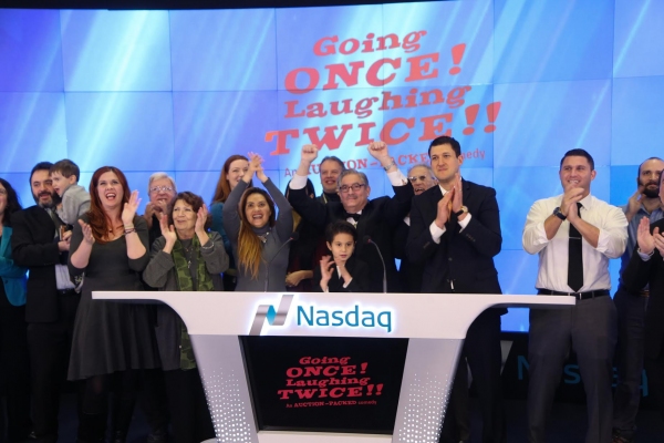 Photo Flash: Cast of GOING ONCE! LAUGHING TWICE!! Rings NASDAQ Opening Bell 