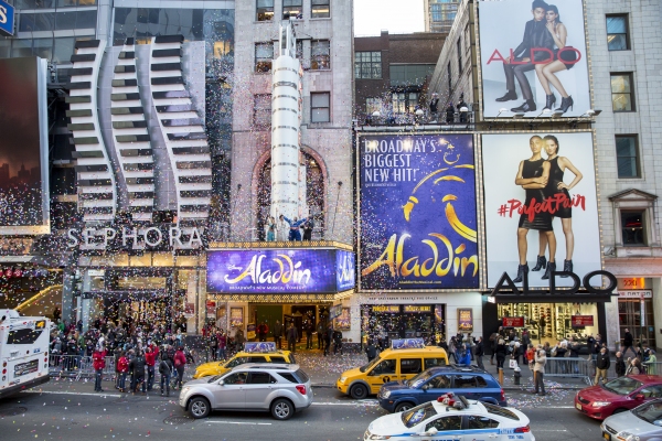 Photo Flash: Happy New Year! ALADDIN Cast Preps for 2015 in Times Square Image