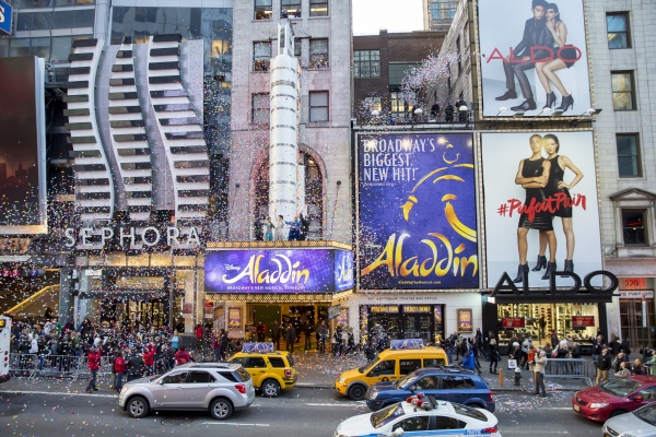 Photo Flash: Happy New Year! ALADDIN Cast Preps for 2015 in Times Square Image