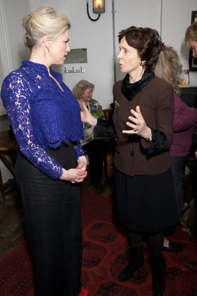 Caroline Harker with Mary Archer Photo