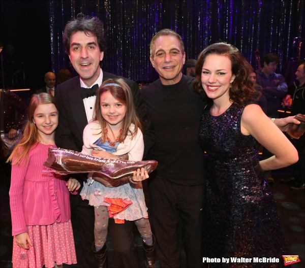 Tony Danza with Jason Robert Brown and wife Georgia Stitt with family  Photo