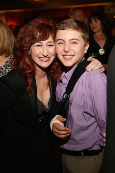Cast member Vicki Lewis and Noah Parets (cast for Billy before breaking his arm in re Photo