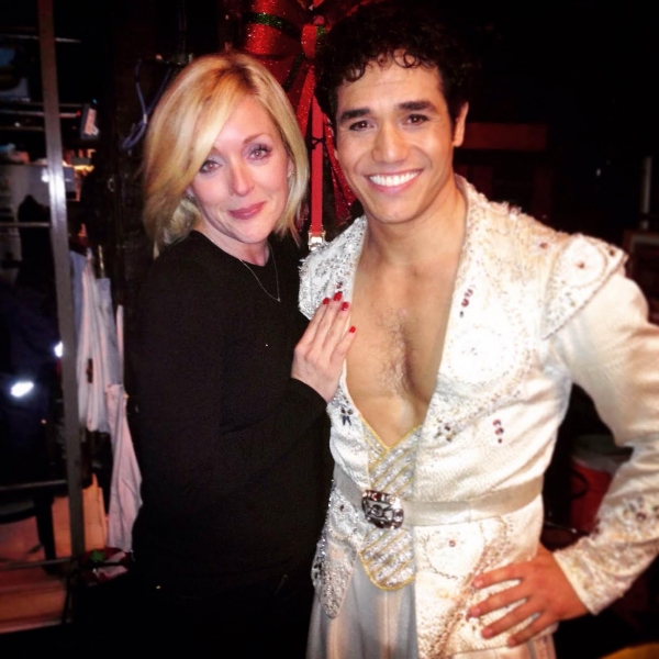 Photo Flash: Jane Krakowski, Lou Diamond Phillips Visit Adam Jacobs at ALADDIN on Broadway Image