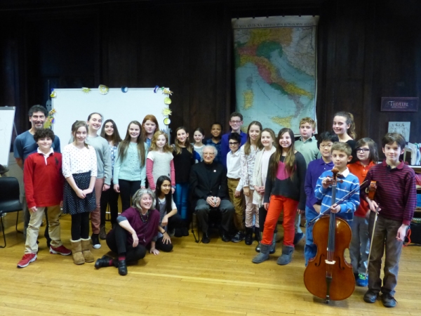 Photo Flash: Sheldon Harnick Visits Elisabeth Morrow School for Exclusive Master Class Image
