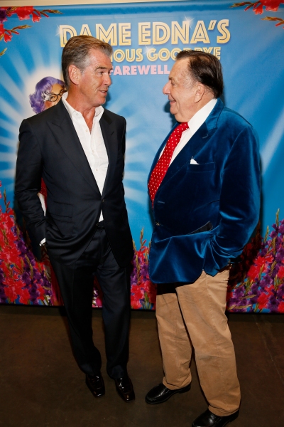Photo Flash: Pierce Brosnan, Anjelica Huston, Michael Feinstein and More Celebrate Dame Edna's GLORIOUS GOODBYE Opening in L.A. Image