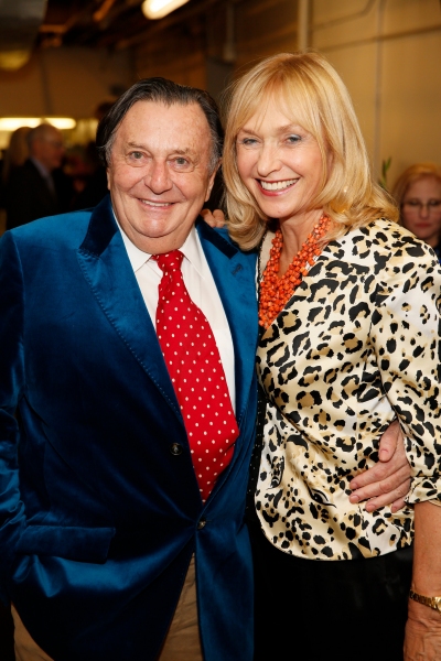 Dame Edna creator and performer Barry Humphries and wife Lizzie Spender Photo