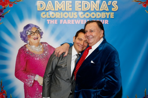 Photo Flash: Pierce Brosnan, Anjelica Huston, Michael Feinstein and More Celebrate Dame Edna's GLORIOUS GOODBYE Opening in L.A. Image