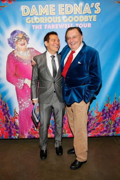 Photo Flash: Pierce Brosnan, Anjelica Huston, Michael Feinstein and More Celebrate Dame Edna's GLORIOUS GOODBYE Opening in L.A. Image