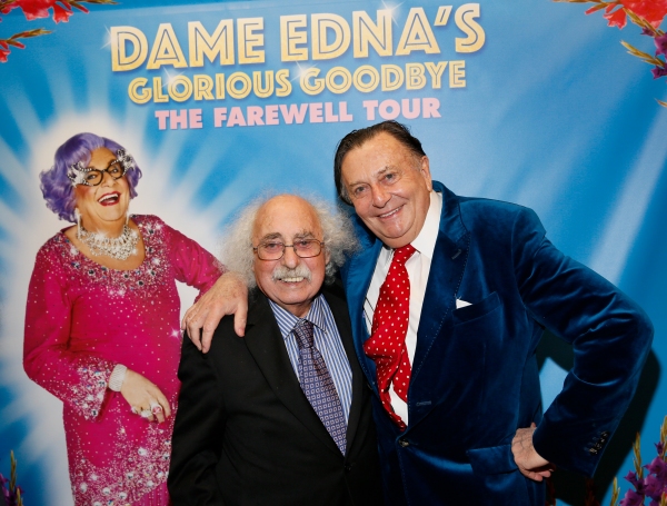  Comedian Ray Jessel and Dame Edna creator and performer Barry Humphries Photo