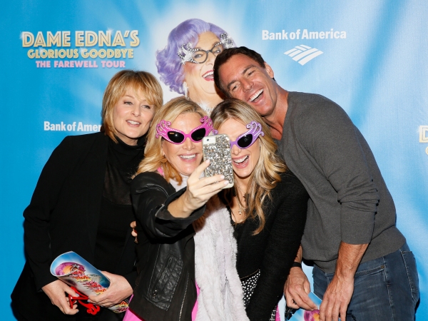 Photo Flash: Pierce Brosnan, Anjelica Huston, Michael Feinstein and More Celebrate Dame Edna's GLORIOUS GOODBYE Opening in L.A. Image
