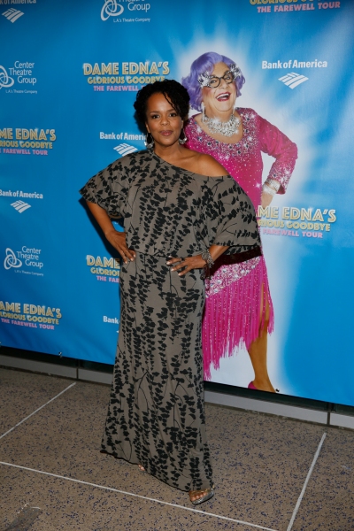 Photo Flash: Pierce Brosnan, Anjelica Huston, Michael Feinstein and More Celebrate Dame Edna's GLORIOUS GOODBYE Opening in L.A. Image