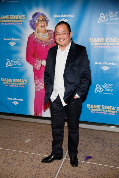 Photo Flash: Pierce Brosnan, Anjelica Huston, Michael Feinstein and More Celebrate Dame Edna's GLORIOUS GOODBYE Opening in L.A. Image