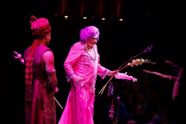Photo Flash: Pierce Brosnan, Anjelica Huston, Michael Feinstein and More Celebrate Dame Edna's GLORIOUS GOODBYE Opening in L.A. Image