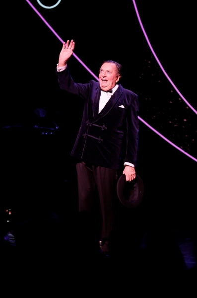 Dame Edna creator and performer Barry Humphries takes his curtain call after the open Photo