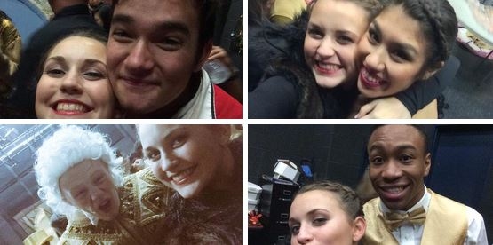 Photo Flash: Saturday Intermission Pics - Jan. 31 Part 2 - ON THE TOWN Ladies Bundle Up Backstage, and More! 