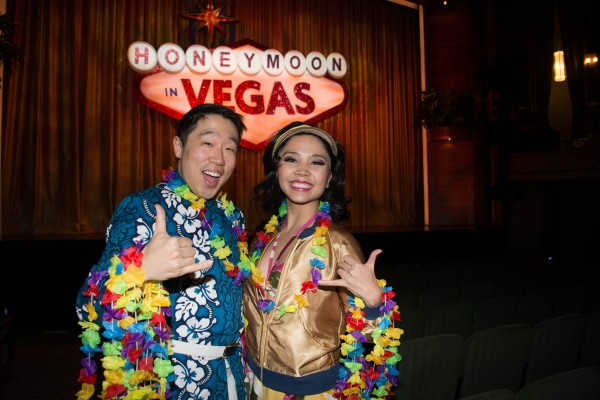 Photo Flash: Stephen Sondheim Stops by The Nederlander for HONEYMOON IN VEGAS' Valentine's Festivities! Image