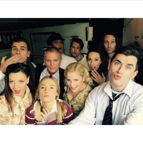 Photo Flash: Saturday Intermission Pics - Feb. 14 Part 2 - ON THE TOWN Cast Sells Kisses and More! Image