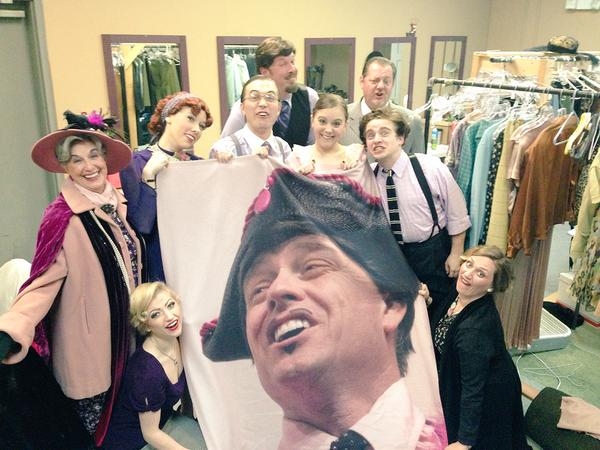 Photo Flash: Saturday Intermission Pics - Feb. 14 Part 2 - ON THE TOWN Cast Sells Kisses and More! Image