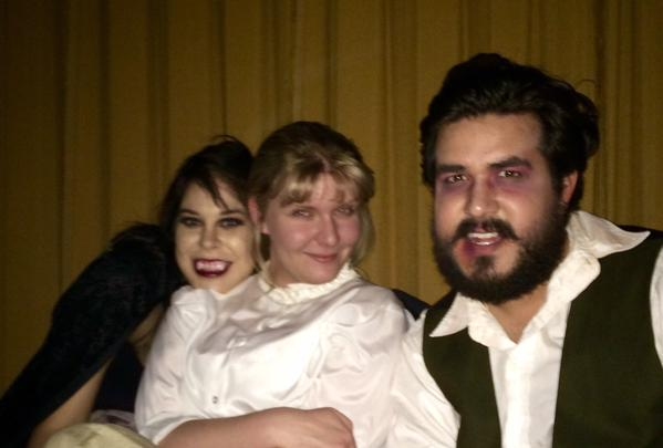 Photo Flash: Saturday Intermission Pics - Feb. 14 Part 2 - ON THE TOWN Cast Sells Kisses and More! Image