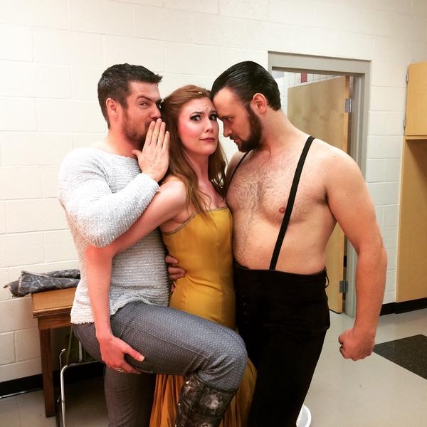 Photo Flash: Saturday Intermission Pics - Feb. 14 Part 2 - ON THE TOWN Cast Sells Kisses and More! Image