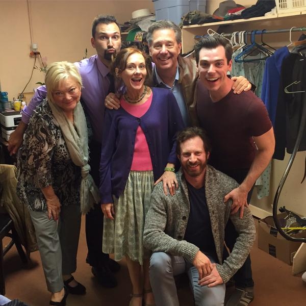Photo Flash: Saturday Intermission Pics - Feb. 14 Part 2 - ON THE TOWN Cast Sells Kisses and More! Image