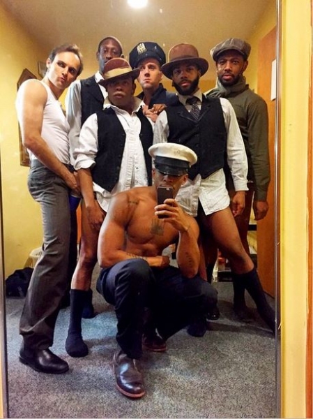 Photo Flash: Saturday Intermission Pics - Feb. 14 Part 2 - ON THE TOWN Cast Sells Kisses and More! 
