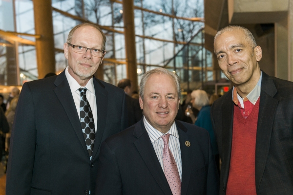 Arena Stage Executive Producer Edgar Dobie, Congressman Mike Doyle and director Timot Photo