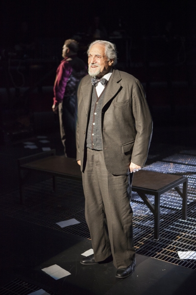 Hal Linden as Yevgeny Zunser with (background) Ron Orbach as Moishe Bretzky Photo