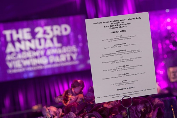 Photo Flash: Chef Wayne Elias Dishes It Up for the Stars at Elton John AIDS Foundation's 2015 OSCARS Party 